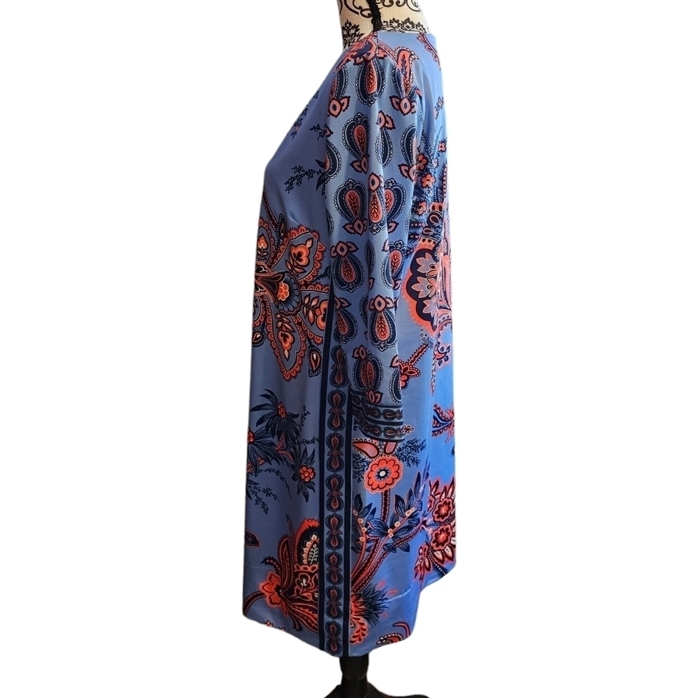 Gretchen Scott sz large blue navy red dress new - Picture 3 of 9